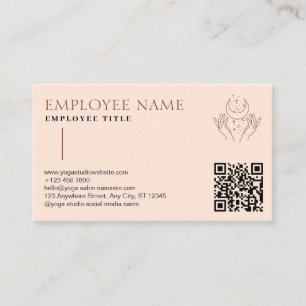 Rosa Energie Heilende Hände Mond Spirituell qr cod Visitenkarte