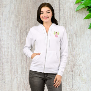 Rosa Engel Grün Swirbelwinge Spirituelle Dekorativ Hoodie