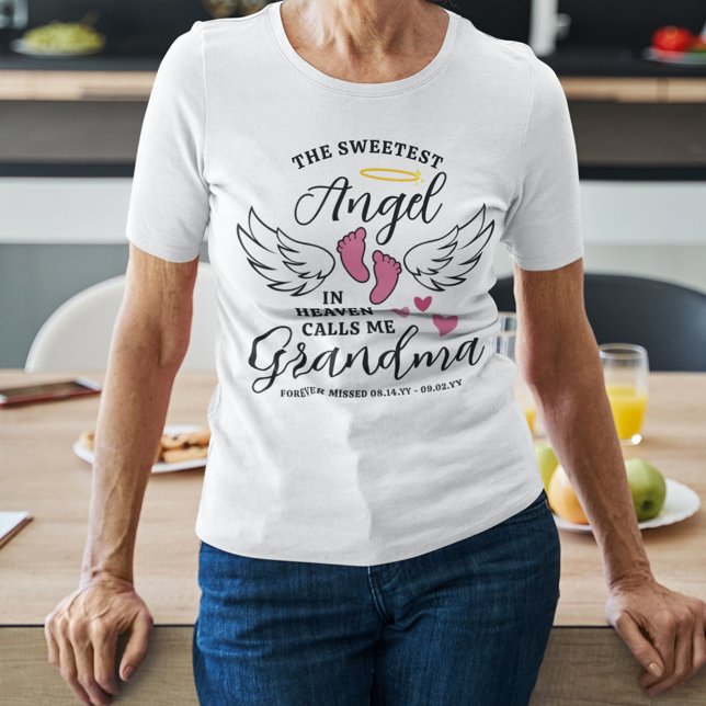 Rosa Engel ruft mich Großmutter-Verlust T-Shirt (Von Creator hochgeladen)