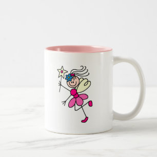 Rosa Engels-Fee mit der Wand-Tasse Zweifarbige Tasse