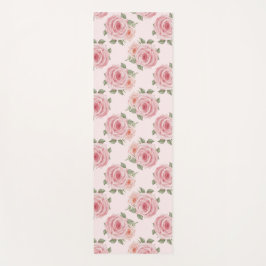 Rosa Englische Rose Hütte Blumenmuster Vintag Yogamatte