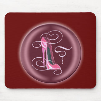Rosa Entwurf des Stilett-Schuh-3D Mousepad