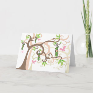 Rosa Erbse in einer Einladung