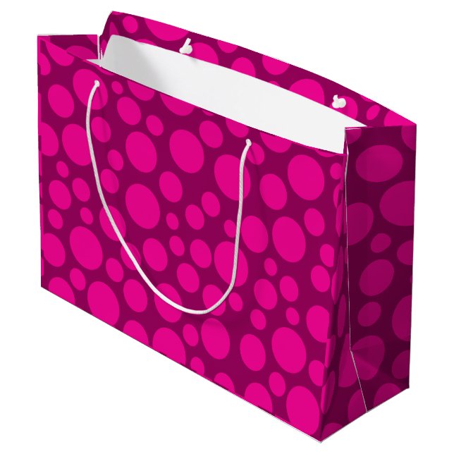 Rosa Erbsen Große Geschenktüte (Rückseite Schrägansicht)