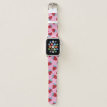 Rosa Erdbeer Cottagecore Süße Apple Watch Armband
