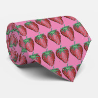 Rosa Erdbeere Berry Erdbeeren Frucht Krawatte