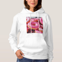 Rosa Erdbeere Donuts Hoodie