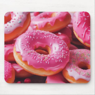 Rosa Erdbeere Donuts Mousepad