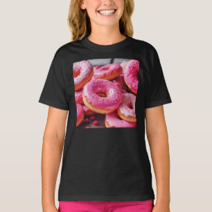 Rosa Erdbeere Donuts T-Shirt