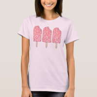Rosa Erdbeere Eclair Popsir Eis Creme Pop T-Shirt