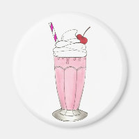 Rosa Erdbeere Eis Creme Shake Milkshake Dessert