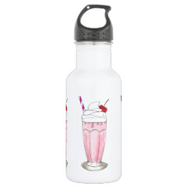 Rosa Erdbeere Eis Creme Shake Milkshake Dessert Trinkflasche