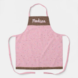 Rosa Erdbeere Eiscreme Schürze
