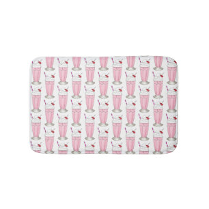 Rosa Erdbeere Ice Cream Shoppe Milkshake Dessert Badematte