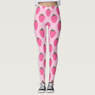 Rosa Erdbeere Leggings
