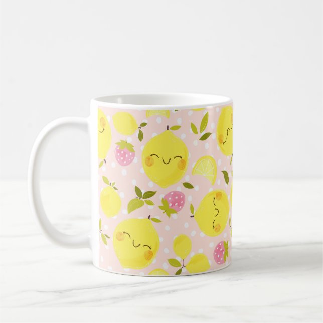 Rosa Erdbeere Lemon Tasse (Links)