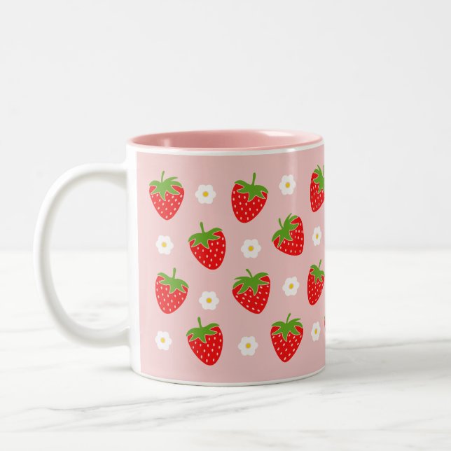 Rosa Erdbeere Tasse (Links)