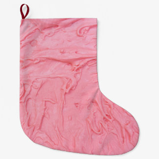 Rosa Erdbeereiscreme-Textur Großer Weihnachtsstrumpf