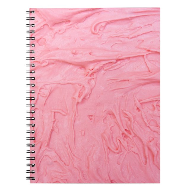 Rosa Erdbeereiscreme-Textur Notizblock (Vorderseite)
