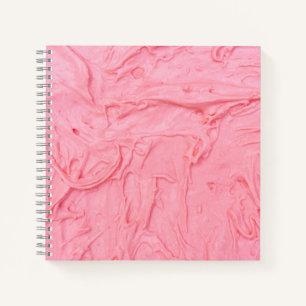 Rosa Erdbeereiscreme-Textur Notizbuch