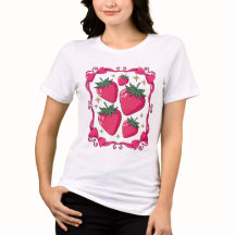 Rosa Erdbeeren Coquette Ästhetik Süßes Schleifende