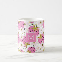 Rosa Erdbeeren Custom Monogram
