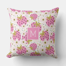 Rosa Erdbeeren Custom Monogram