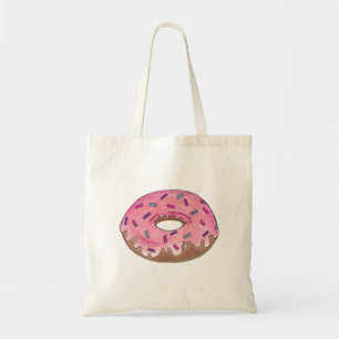 Rosa Erdbeeren Donut mit Sprinklen Doughnut Tasche
