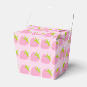 Rosa Erdbeeren Geschenkschachtel