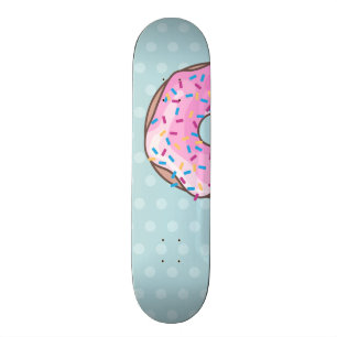 Rosa Erdbeerkrapfen Skateboard