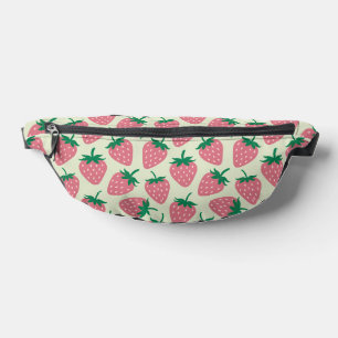 Rosa Erdbeersommer-Muster Bauchtasche
