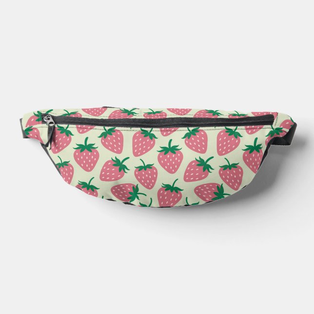 Rosa Erdbeersommer-Muster Bauchtasche (Ablage )