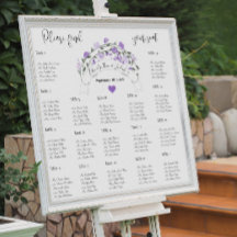 Rosa Erdnüsse Hochzeitskarte 17 Tische