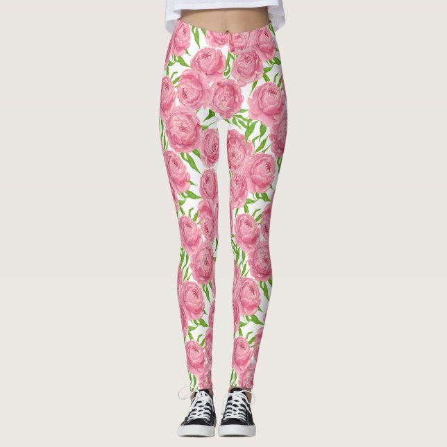 Rosa Erdnüsse Leggings (Vorderseite)