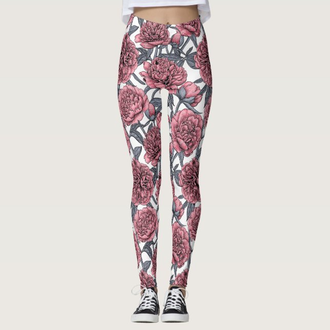 Rosa Erdnussgarten Leggings (Vorderseite)