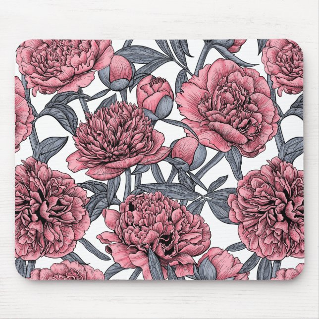 Rosa Erdnussgarten Mousepad (Vorne)