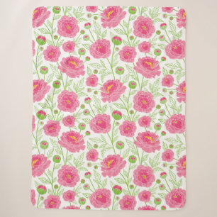 Rosa Erdnussmuster Sherpadecke