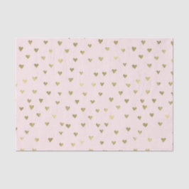 Rosa erröten Goldherzen Seidenpapier