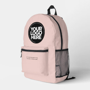 Rosa Erröten Personalisiertes Firmenlogo und Tex Bedruckter Rucksack