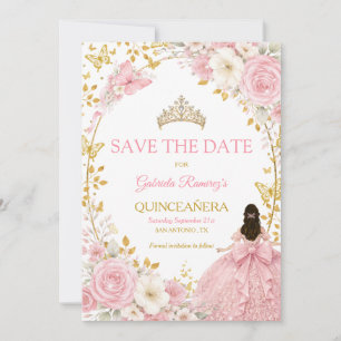 Rosa errötende Rosen Golden Quinceañera Save the