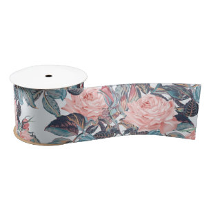 Rosa Errötendes Design Satinband
