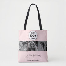 Rosa errötendes Foto Schwarzes Skript Hairstylist 