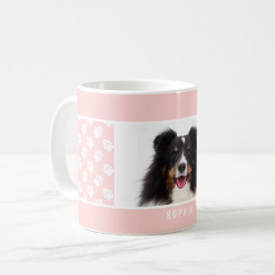 Rosa Errötung Benutzerdefiniertes Haustierfoto mit Kaffeetasse