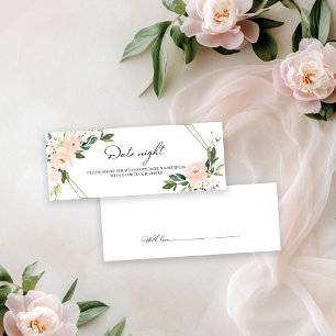 Rosa Errötung Florale Karten für Brautparty und Da
