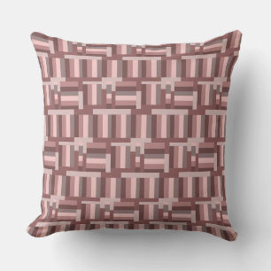 Rosa Errötung Natürlich Braun Geometrisch Boho Kissen