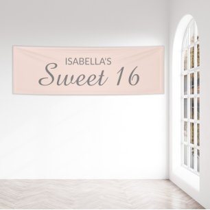 Rosa Errötung Sweet 16 Banner