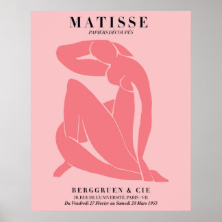 Rosa Errötungs-Frauenplakat | Matisse-Stil-Wandkun Poster