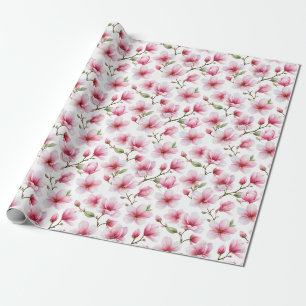 Rosa Errötungsblüten Kunstvoller Romantischer Gart Geschenkpapier