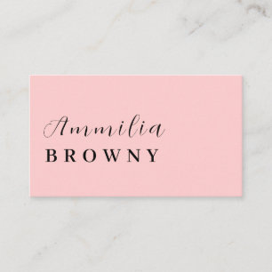 Rosa Errötungsschrift Minimalistische moderne El Visitenkarte