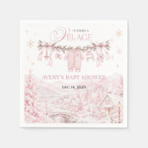 Rosa Es braucht ein Dorf Weihnachts-Baby-Shower-Mä